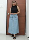Party Wear Wholesale Skirt Catalog 1 Light Blue